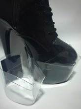 Load image into Gallery viewer, Clear Pleaser Style Shoe Protectors -Navy Fastener