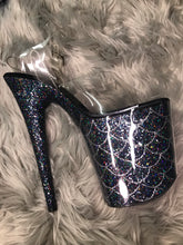 Load image into Gallery viewer, Clear Pleaser Style Open Toe Glitter Shoe Protectors -Beige Fastener