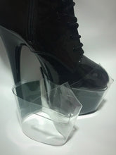 Load image into Gallery viewer, Clear Pleaser Style Shoe Protectors -Dark Grey Fastener
