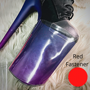 Clear Pleaser Style Shoe Protectors -Red Fastener